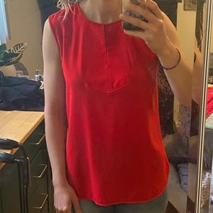 J Crew Red Blouse